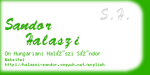 sandor halaszi business card